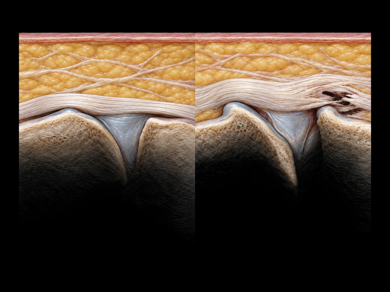 Anatomisk illustration av inre ledbandet, i samma bildsnitt.